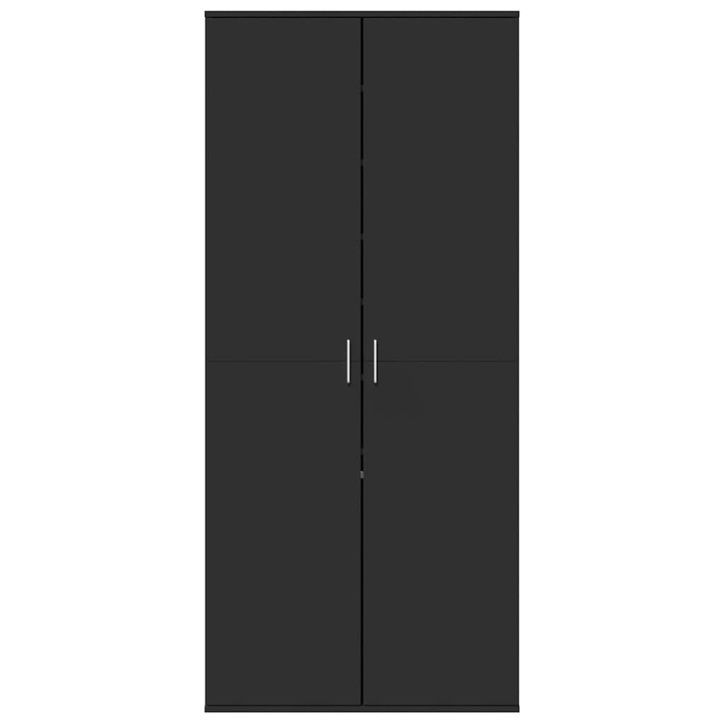 Schuhschrank Schwarz 80×39×178 cm Holzwerkstoff