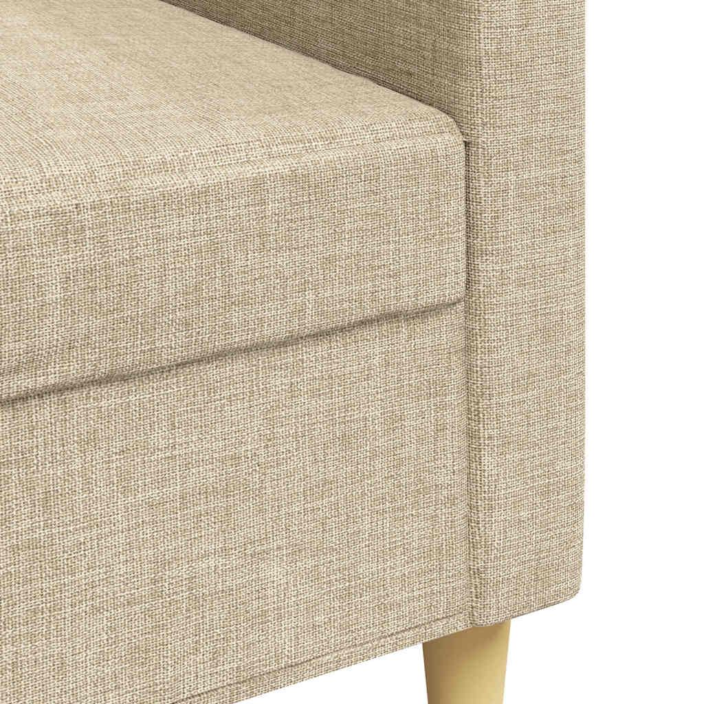 3-Sitzer-Sofa Creme 210 cm Stoff