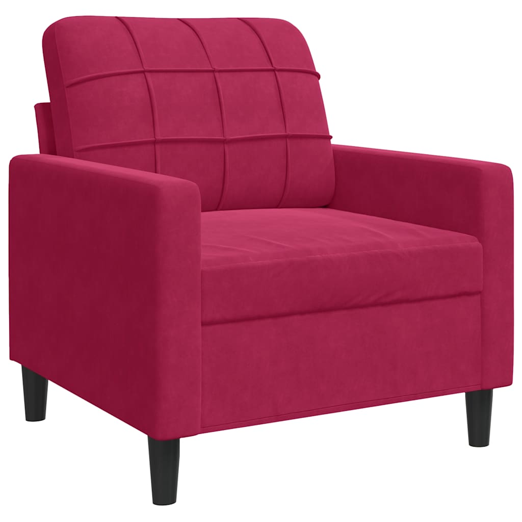 Sessel Weinrot 60 cm Samt