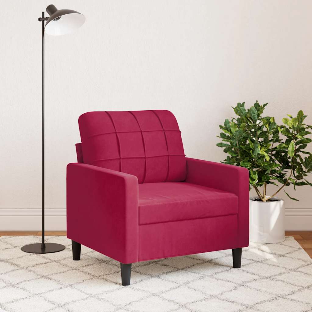 Sessel Weinrot 60 cm Samt