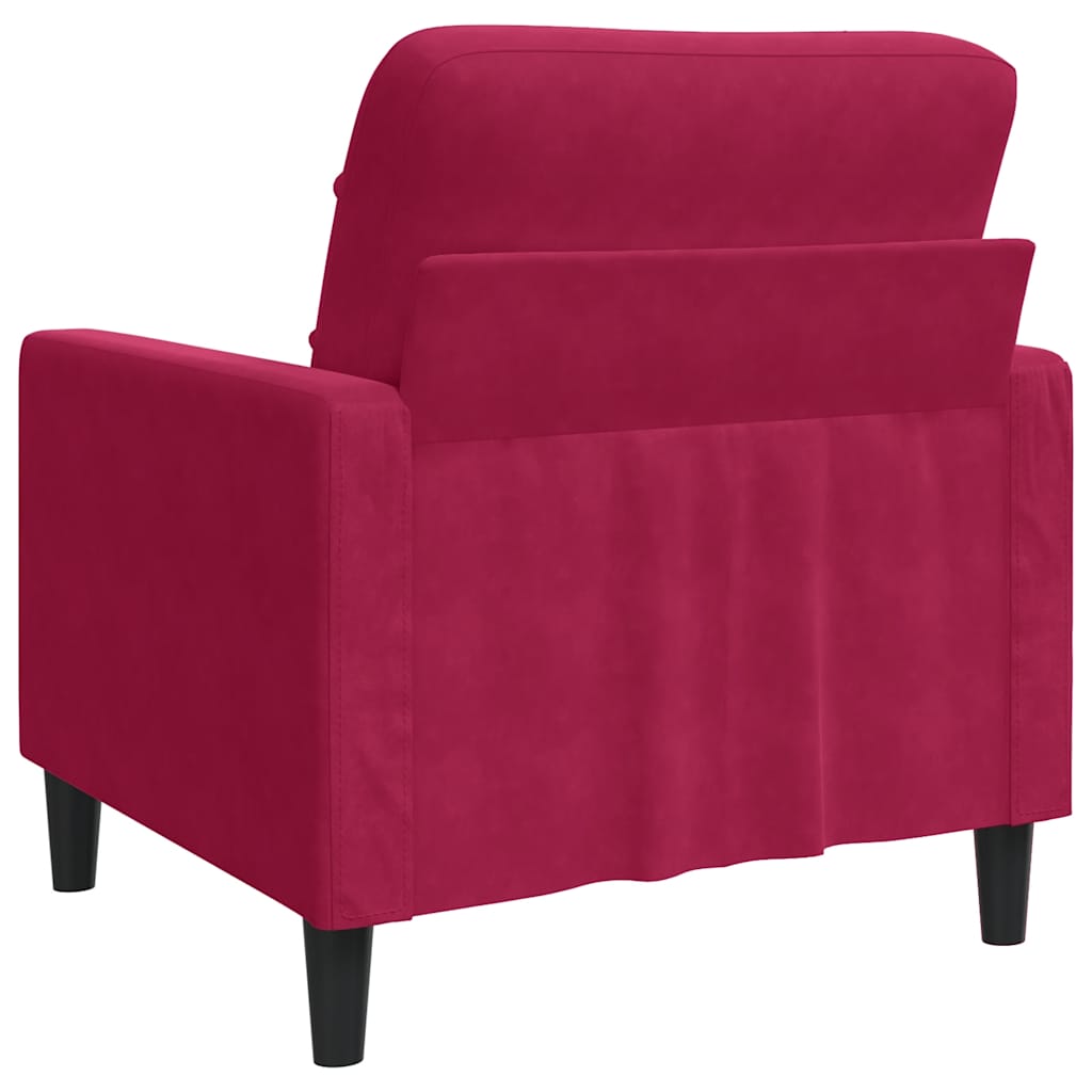 Sessel Weinrot 60 cm Samt