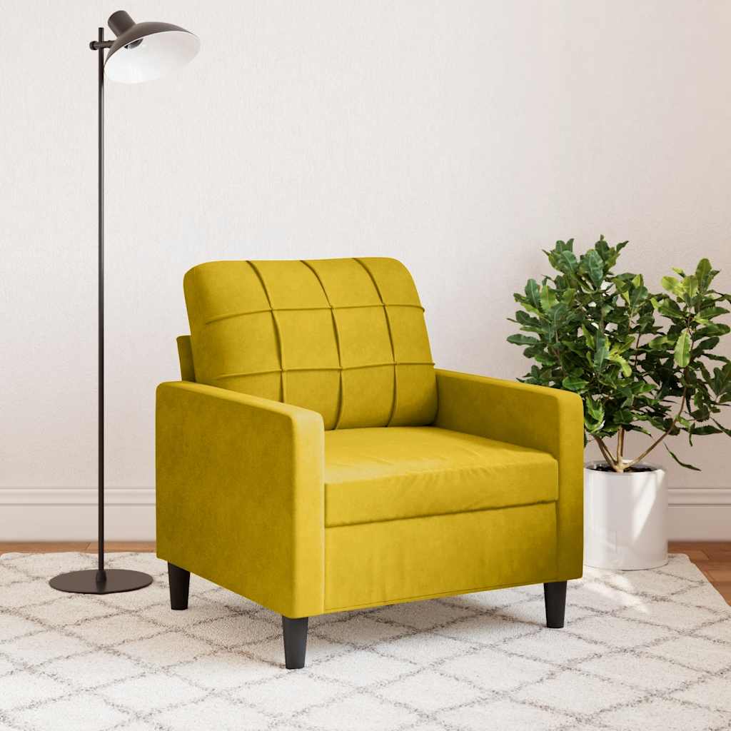 Sessel Gelb 60 cm Samt