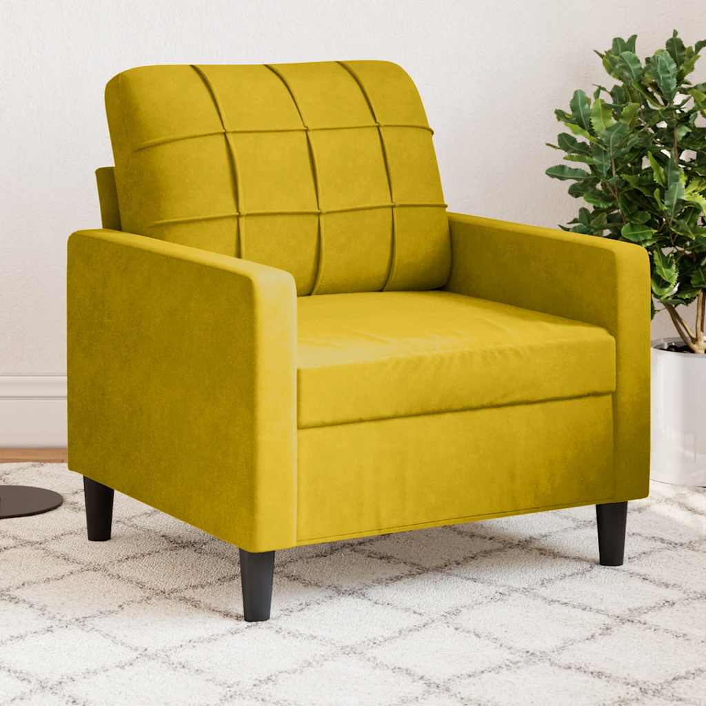 Sessel Gelb 60 cm Samt