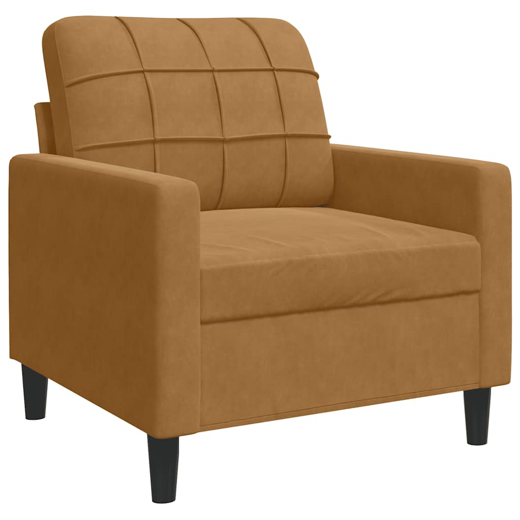 Sessel Braun 60 cm Samt