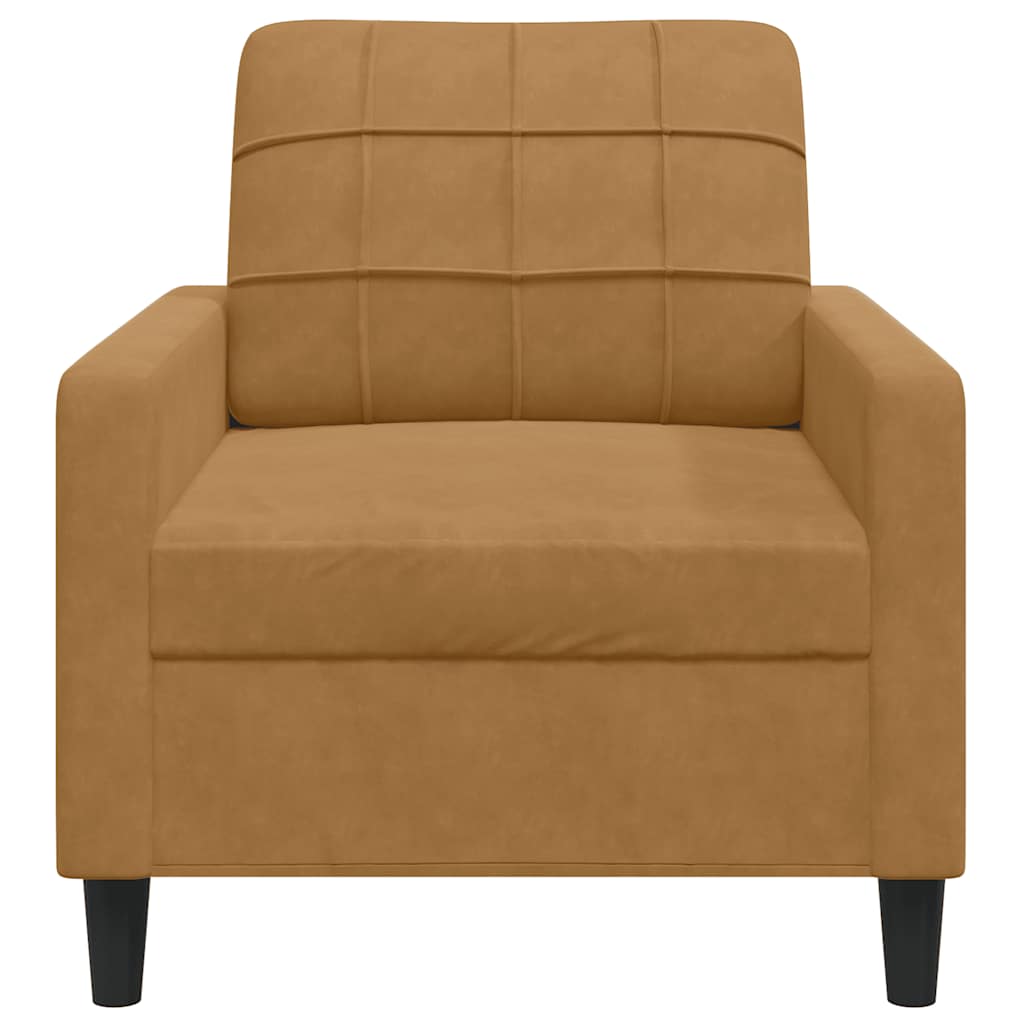 Sessel Braun 60 cm Samt