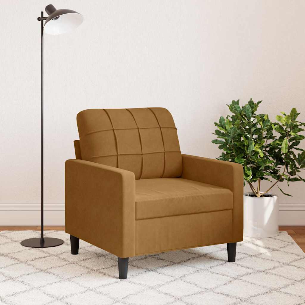 Sessel Braun 60 cm Samt