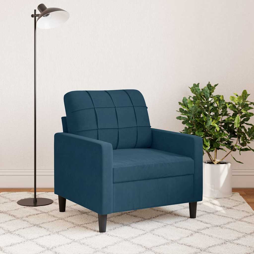 Sessel Blau 60 cm Samt