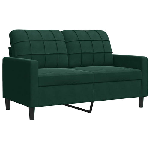 2-Sitzer-Sofa Dunkelgrün 120 cm Samt