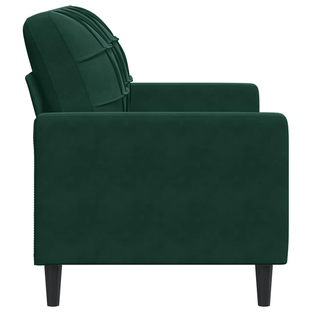 2-Sitzer-Sofa Dunkelgrün 120 cm Samt
