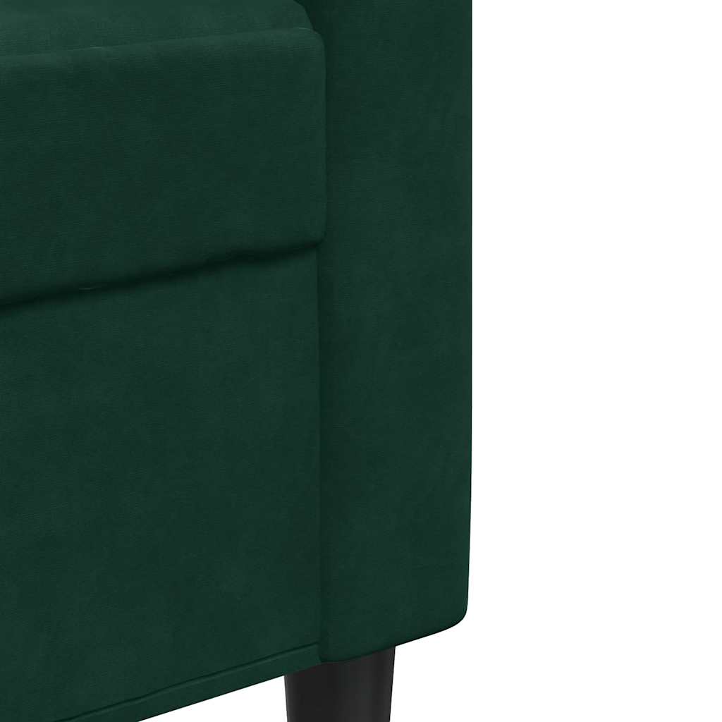 2-Sitzer-Sofa Dunkelgrün 120 cm Samt