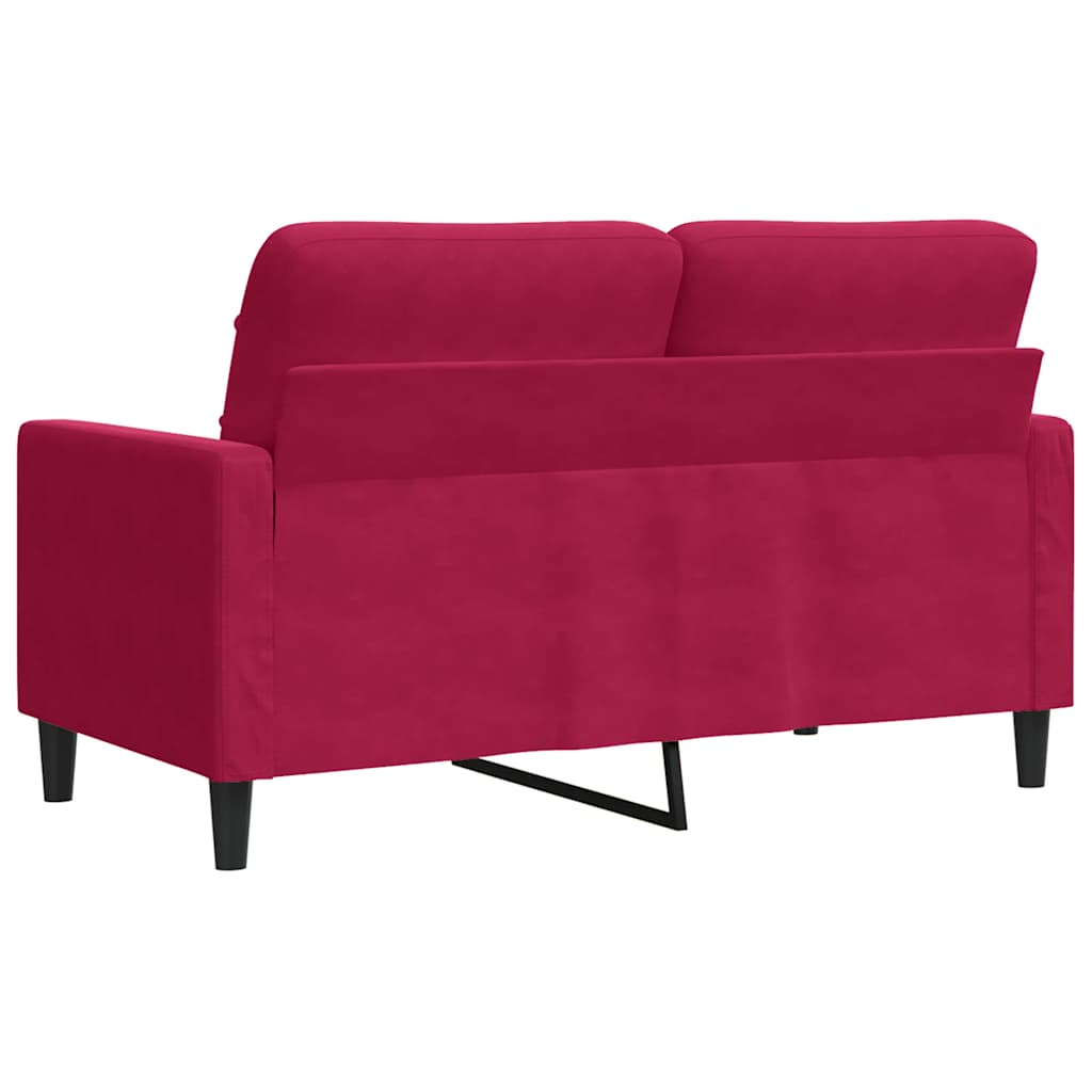 2-Sitzer-Sofa Weinrot 120 cm Samt