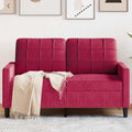 2-Sitzer-Sofa Weinrot 120 cm Samt