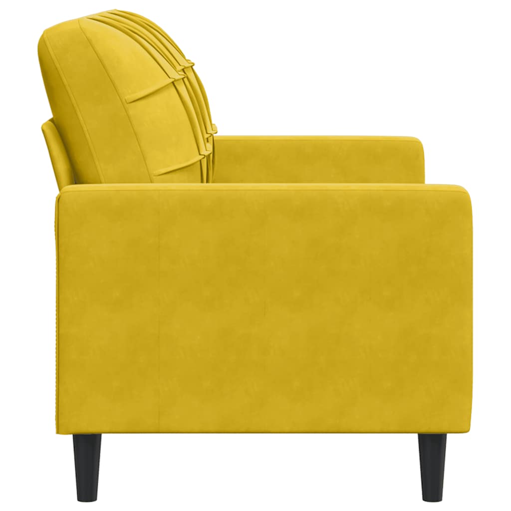 2-Sitzer-Sofa Gelb 120 cm Samt