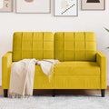 2-Sitzer-Sofa Gelb 120 cm Samt