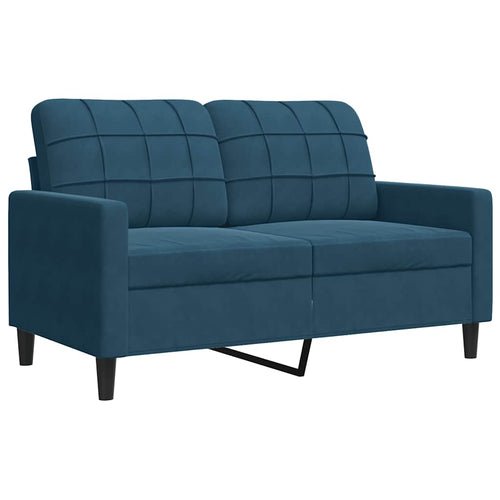 2-Sitzer-Sofa Blau 120 cm Samt