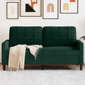 2-Sitzer-Sofa Dunkelgrün 140 cm Samt