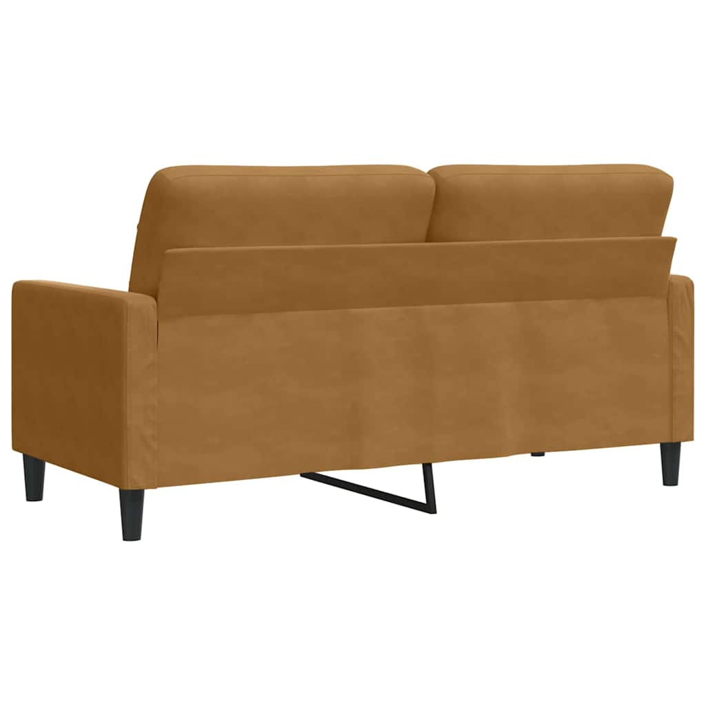 2-Sitzer-Sofa Braun 140 cm Samt