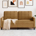 2-Sitzer-Sofa Braun 140 cm Samt