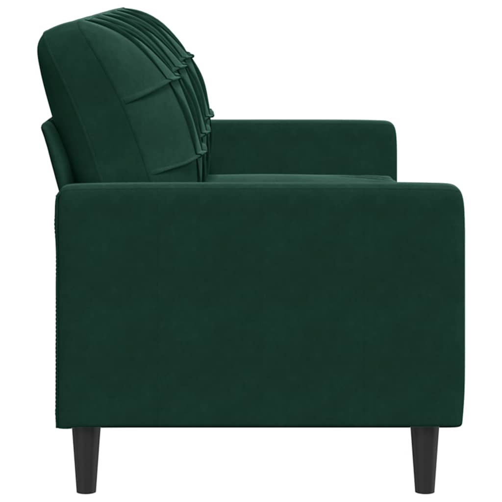 3-Sitzer-Sofa Dunkelgrün 180 cm Samt