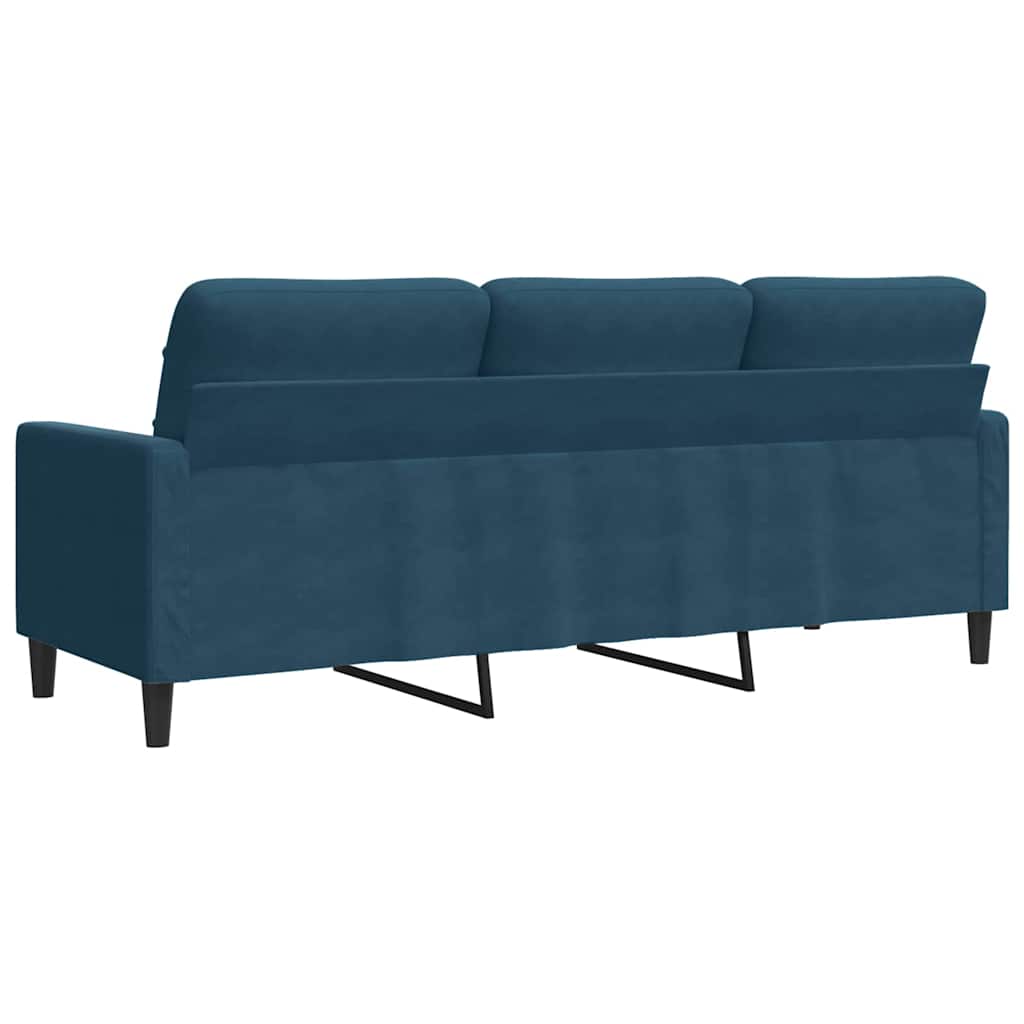 3-Sitzer-Sofa Blau 180 cm Samt