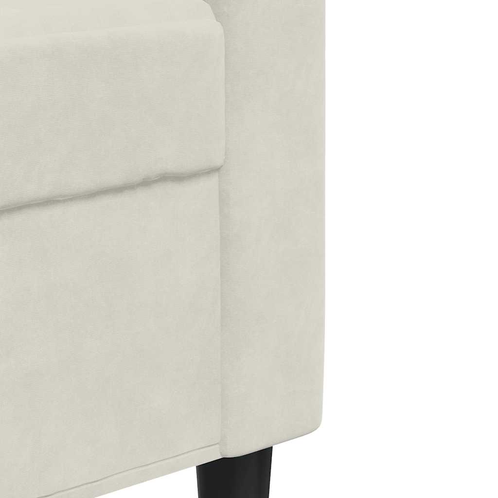 3-Sitzer-Sofa Creme 210 cm Samt