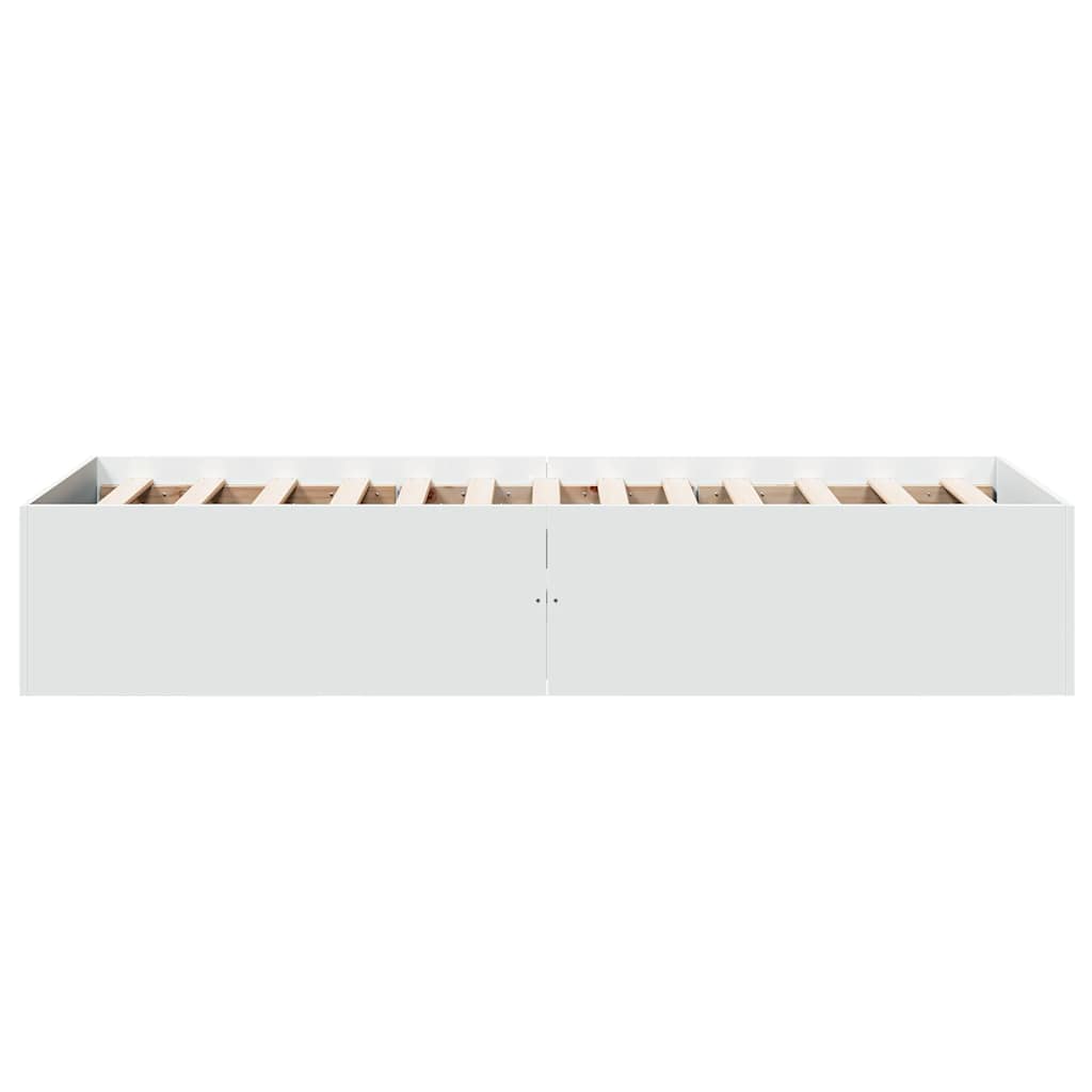 Bettgestell Weiß 75x190 cm Holzwerkstoff