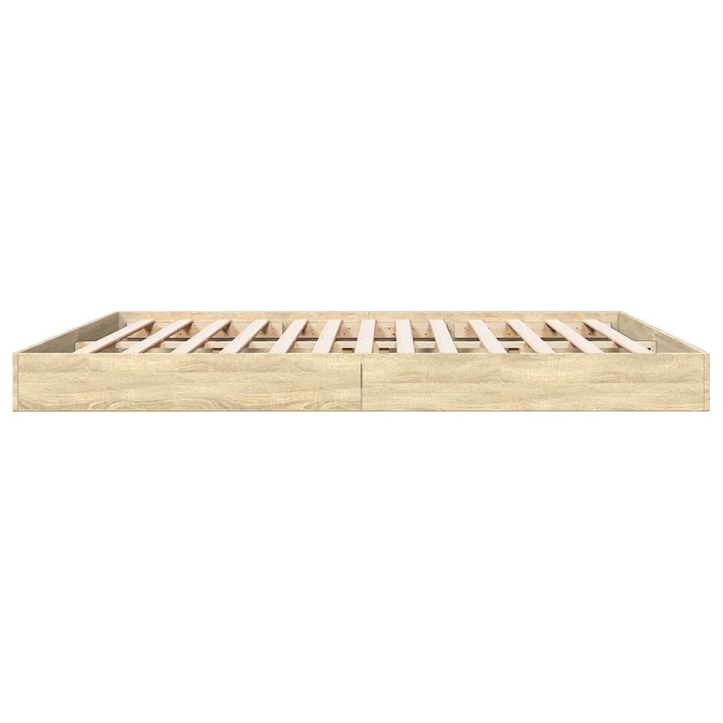 Bettgestell ohne Matratze Sonoma-Eiche 180x200 cm Holzwerkstoff
