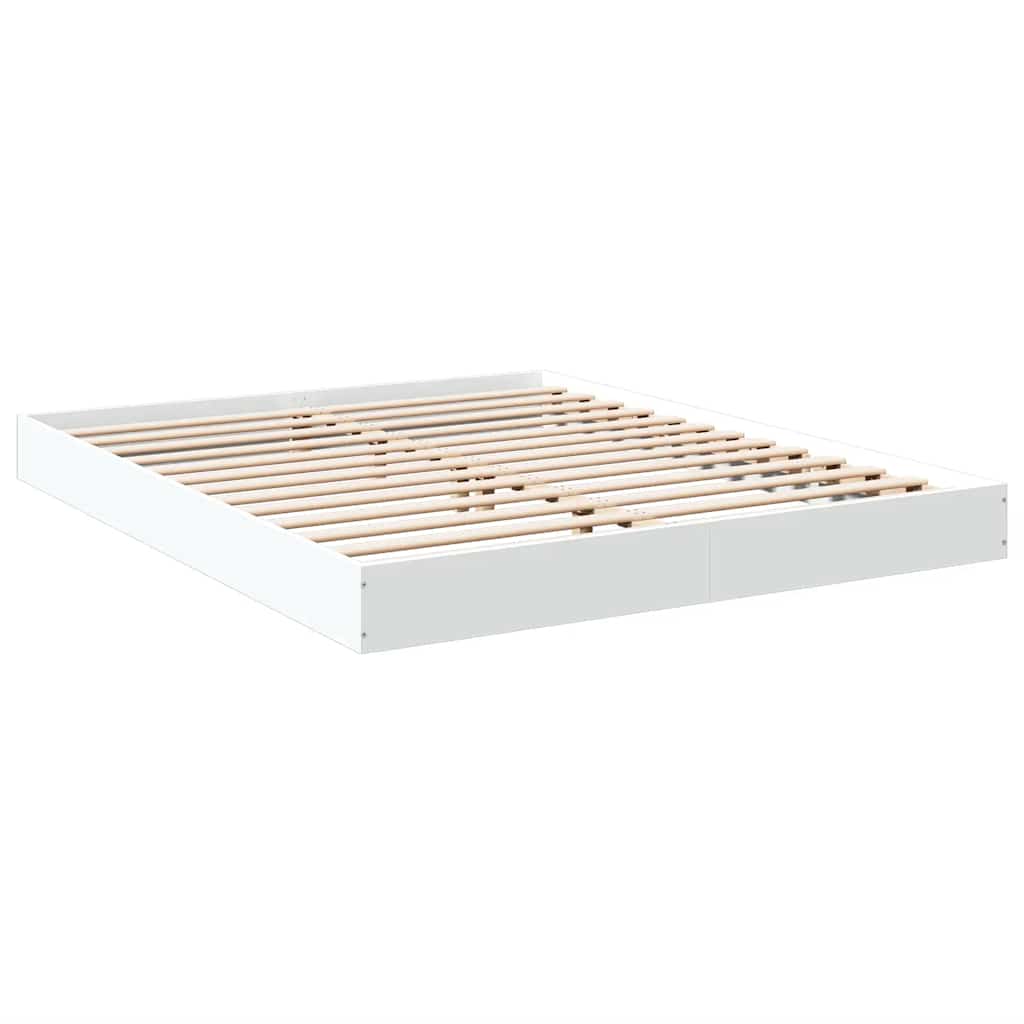Bettgestell Weiß 150x200 cm Holzwerkstoff