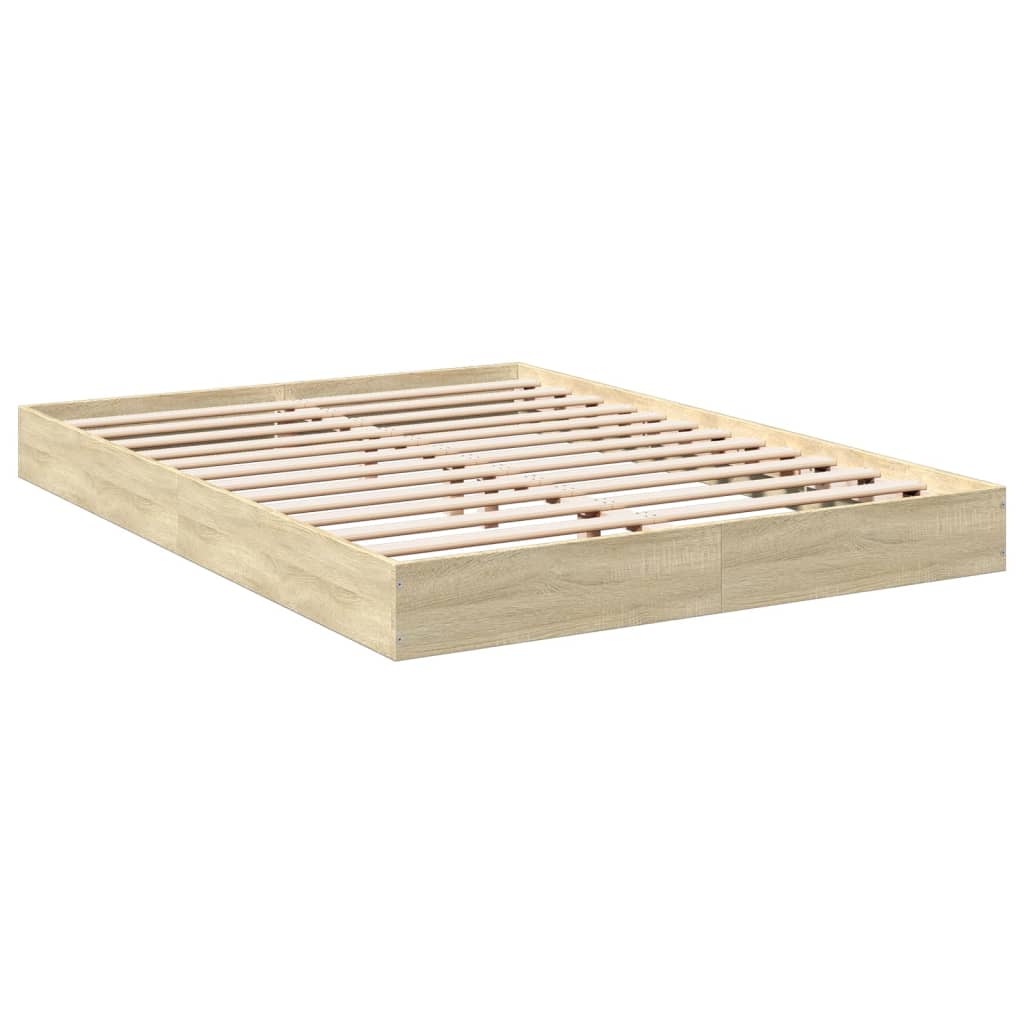 Bettgestell ohne Matratze Sonoma-Eiche 140x200 cm Holzwerkstoff