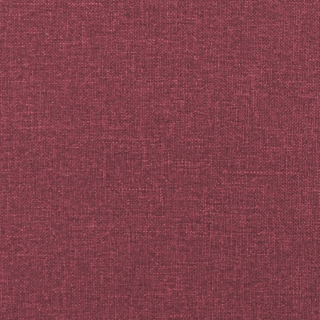 Sofa 3-Sitzer mit Zierkissen Weinrot 210 cm Stoff