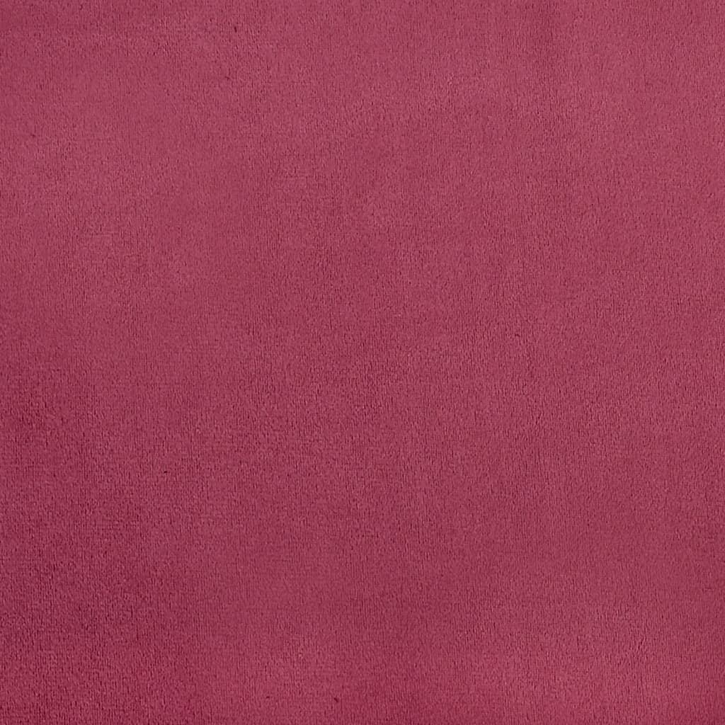 Sofa 3-Sitzer mit Zierkissen Weinrot 210 cm Samt