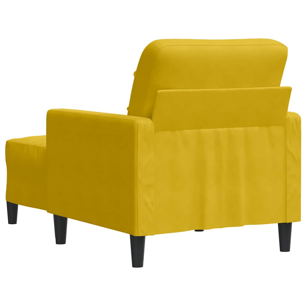 Sessel mit Hocker Gelb 60 cm Samt
