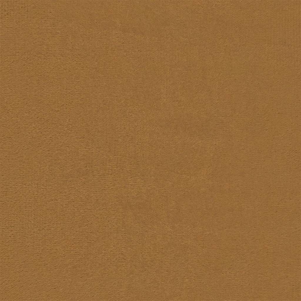 Sessel mit Hocker Braun 60 cm Samt