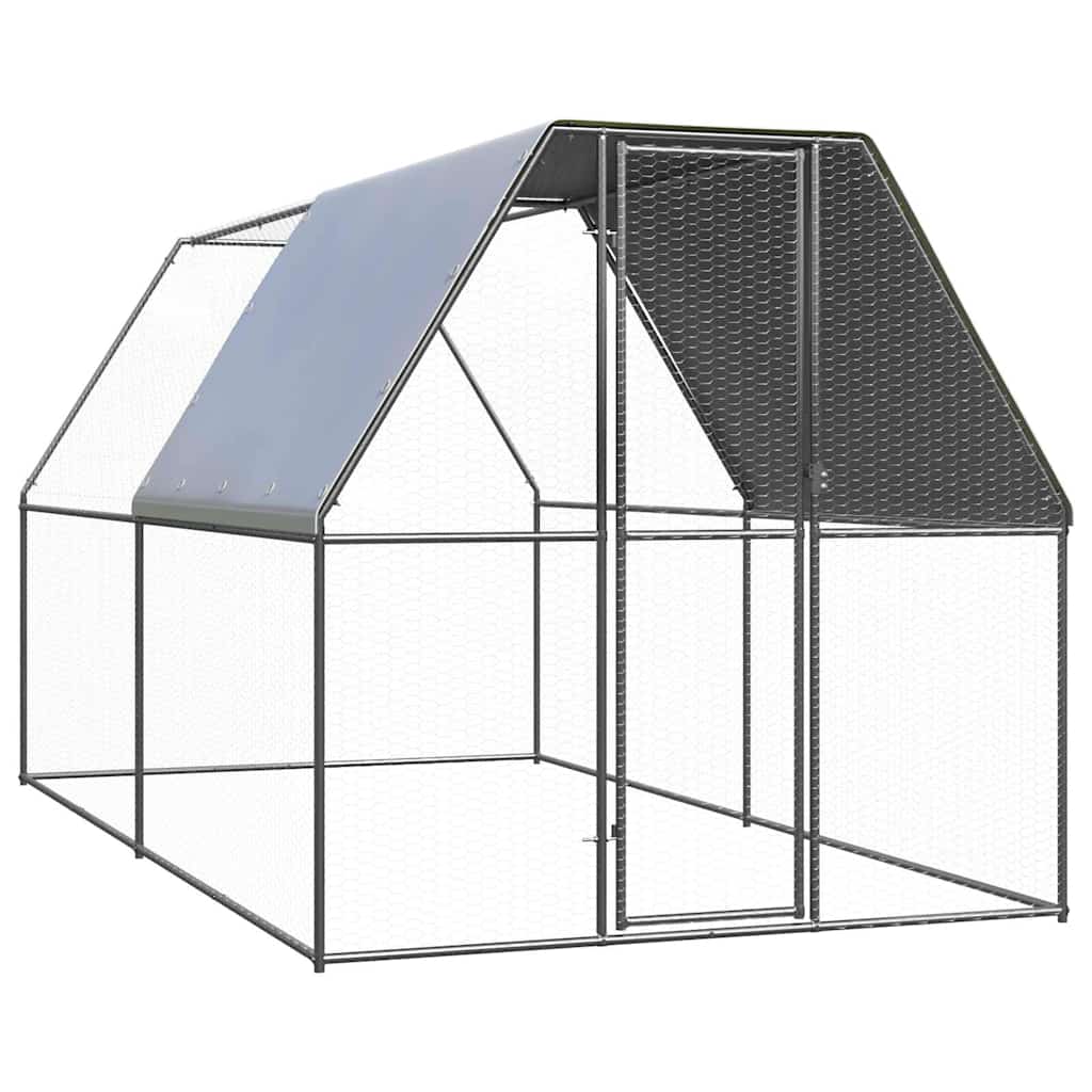 Hühnerkäfig 2x4x2 m Verzinkter Stahl