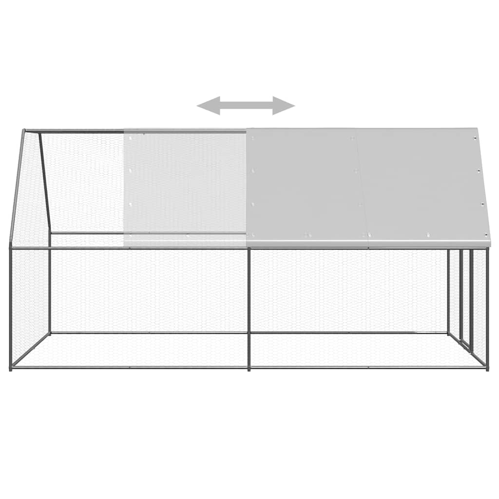 Hühnerkäfig 2x4x2 m Verzinkter Stahl