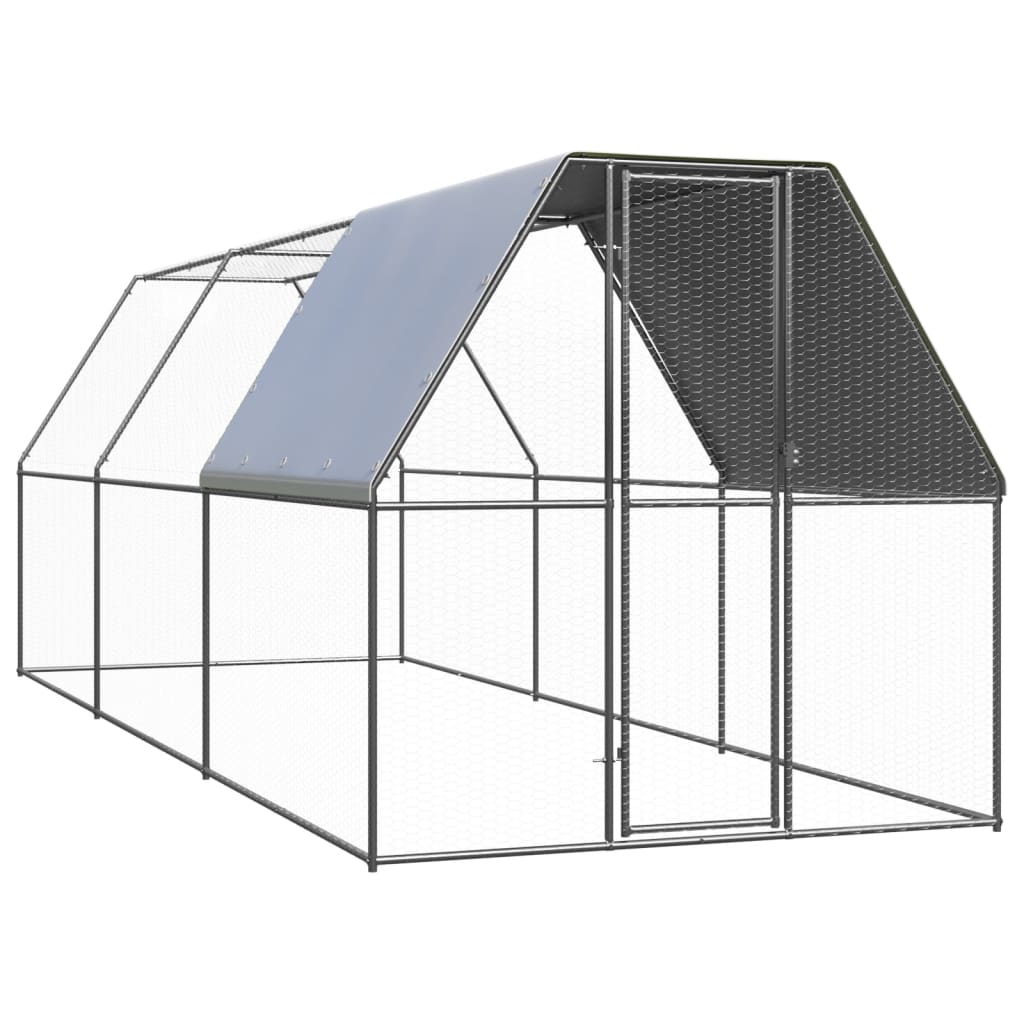 Hühnerkäfig 2x6x2 m Verzinkter Stahl