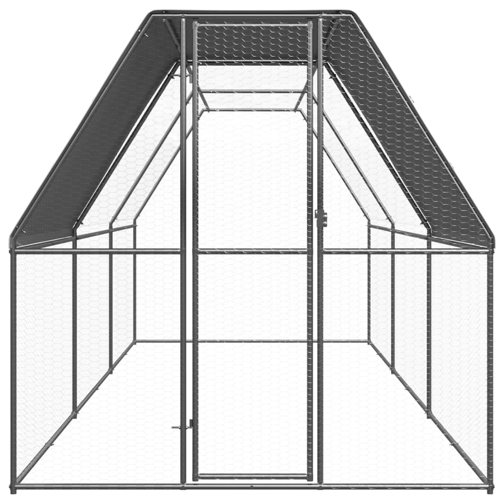 Hühnerkäfig 2x6x2 m Verzinkter Stahl