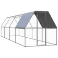 Hühnerkäfig 2x8x2 m Verzinkter Stahl