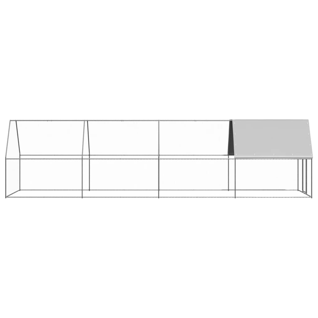 Hühnerkäfig 2x8x2 m Verzinkter Stahl