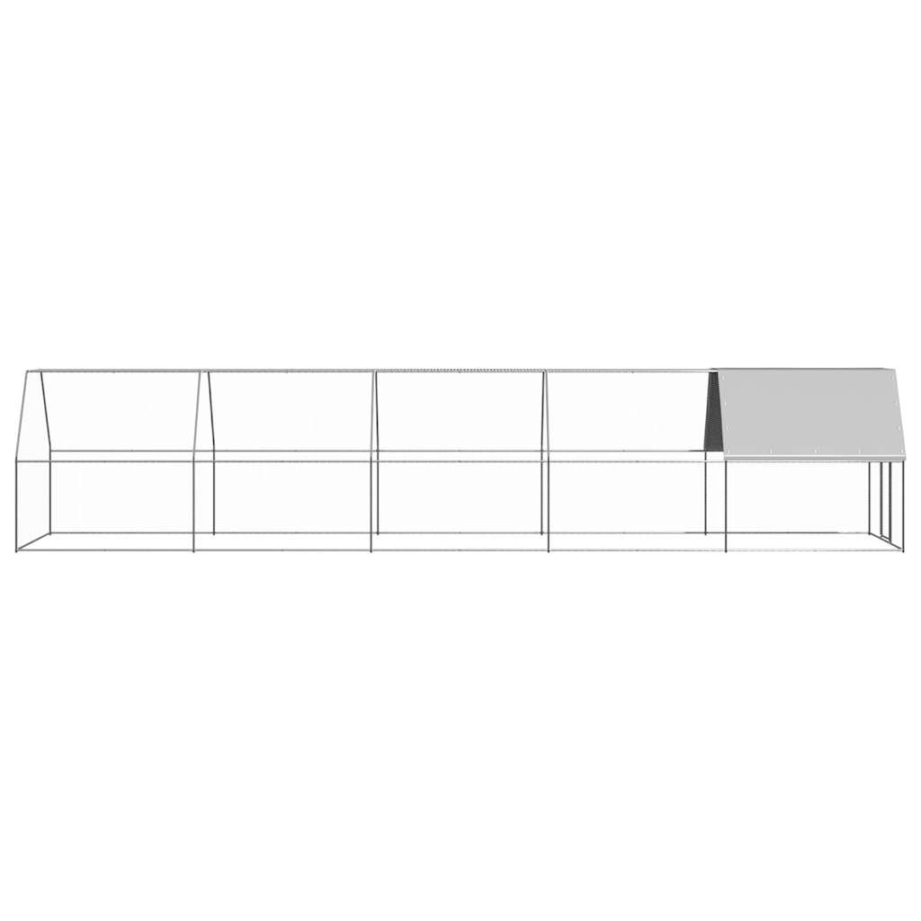 Hühnerkäfig 2x10x2 m Verzinkter Stahl