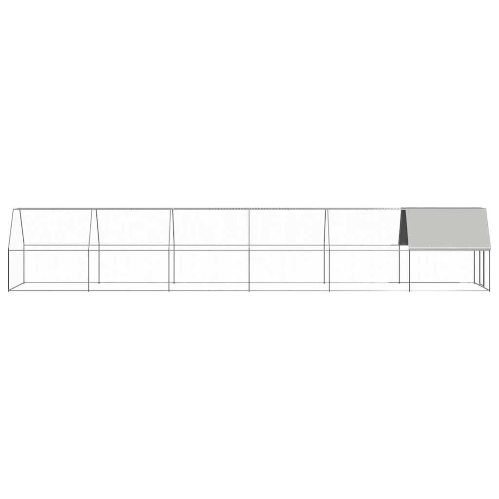 Hühnerkäfig 2x12x2 m Verzinkter Stahl