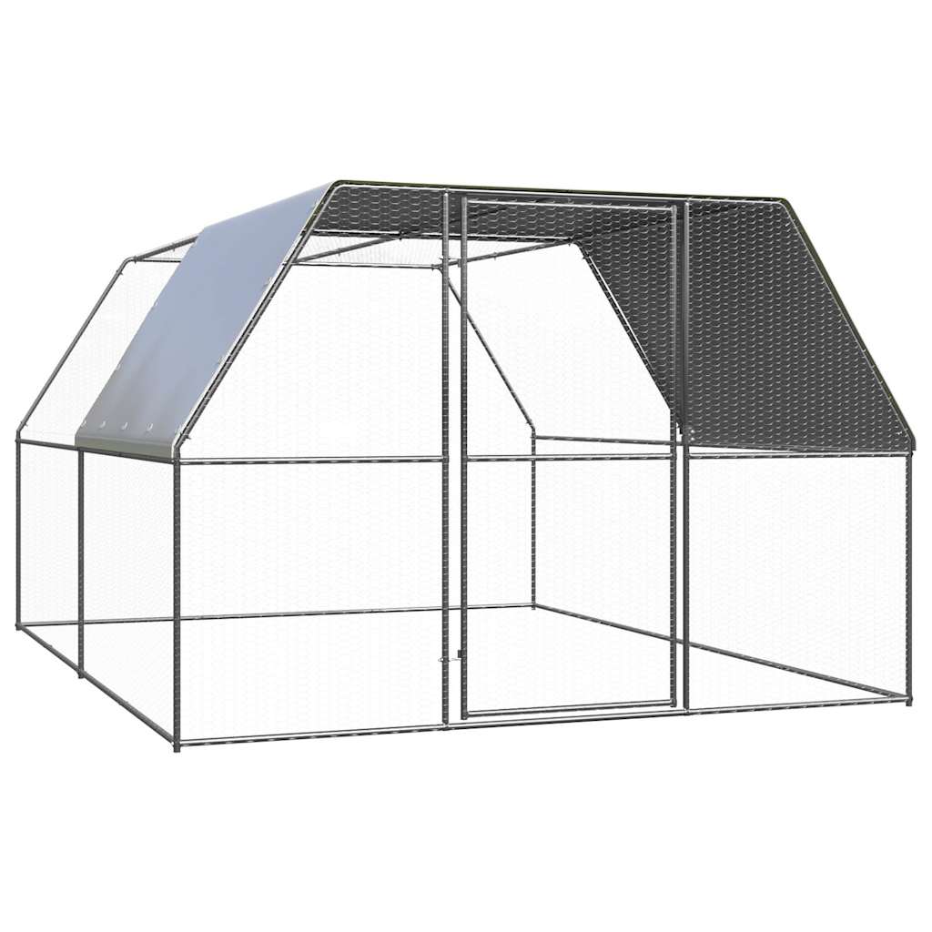 Hühnerkäfig 3x4x2 m Verzinkter Stahl