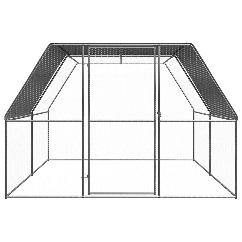 Hühnerkäfig 3x4x2 m Verzinkter Stahl
