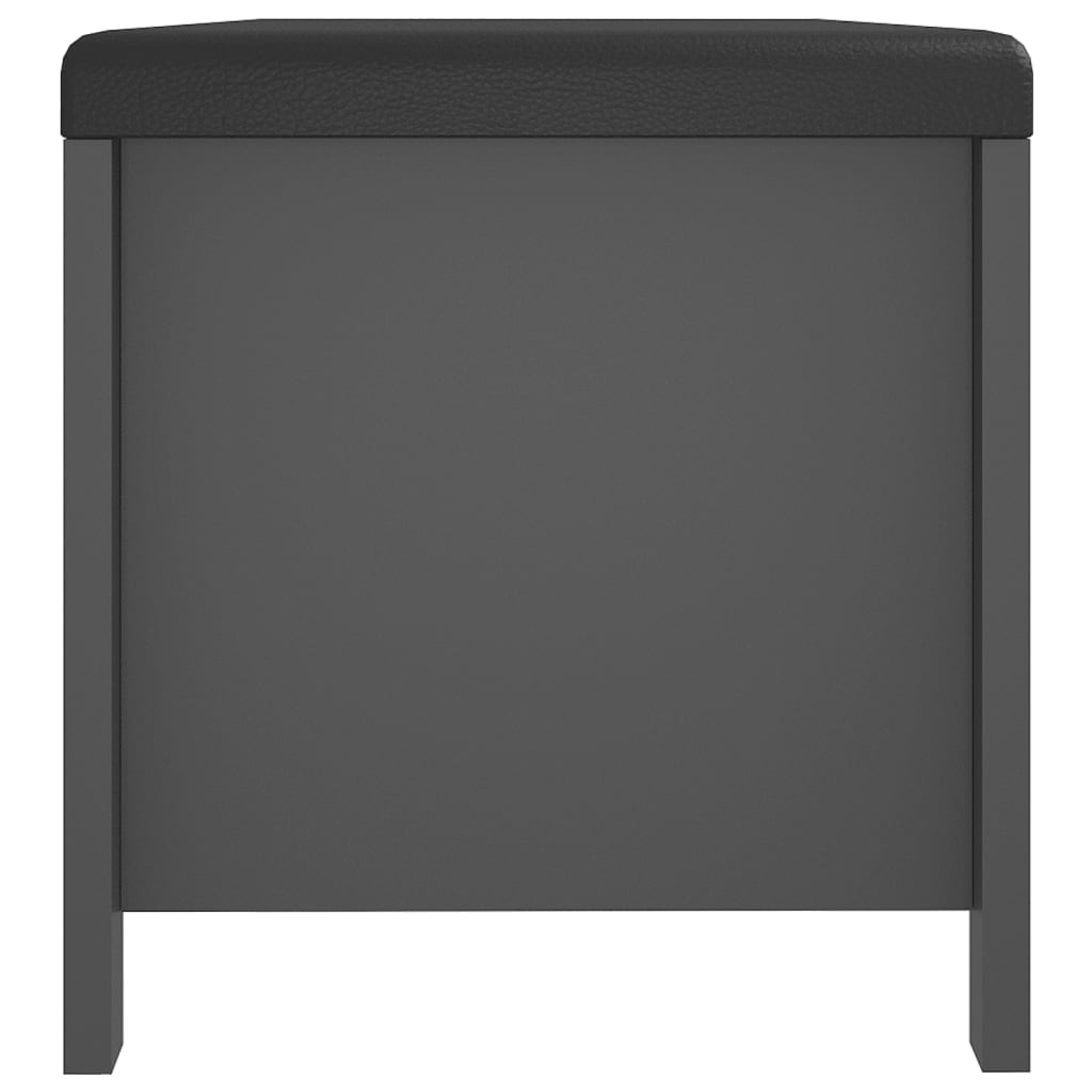 Aufbewahrungsbox mit Kissen Grau 105x40x45 cm