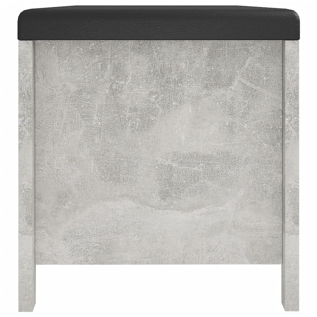 Aufbewahrungsbox mit Kissen Betongrau 105x40x45 cm