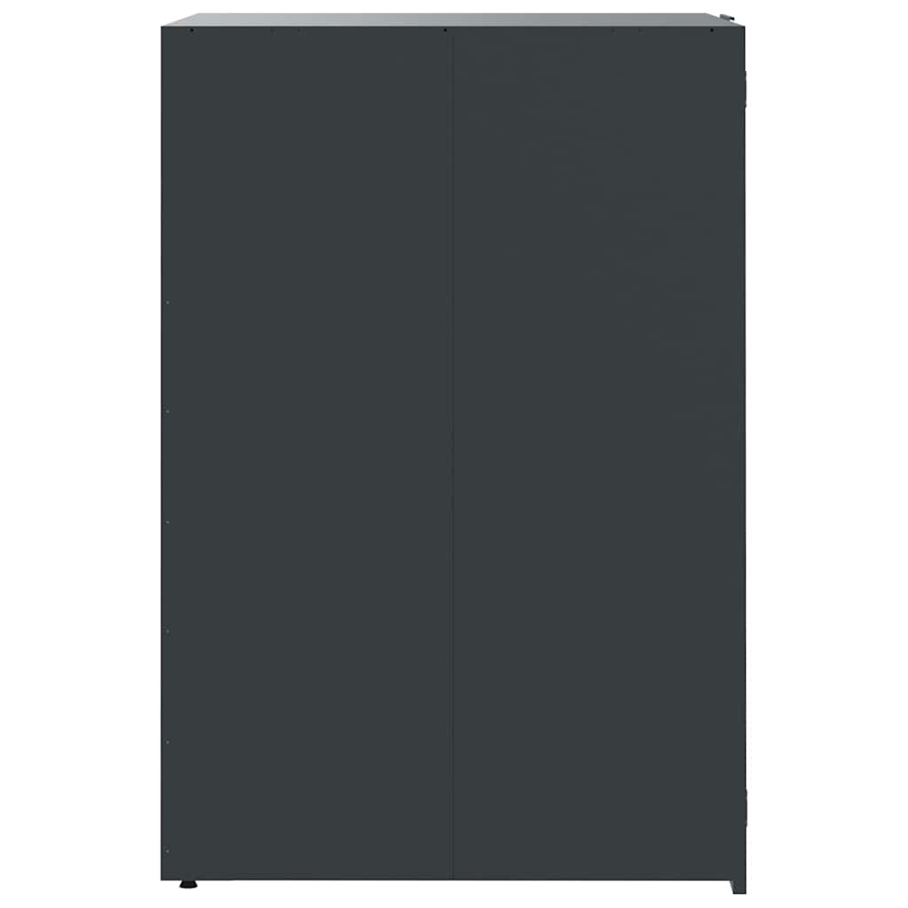 Mülltonnenbox für 4 Tonnen Anthrazit 276x79x117 cm Stahl