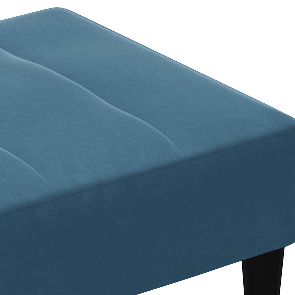Fußhocker Blau 77x55x31 cm Samt