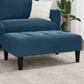 Fußhocker Blau 77x55x31 cm Samt