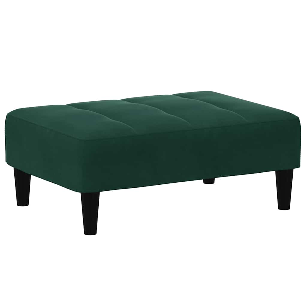 Fußhocker Dunkelgrün 77x55x31 cm Samt