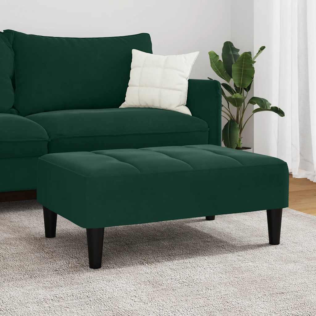 Fußhocker Dunkelgrün 77x55x31 cm Samt